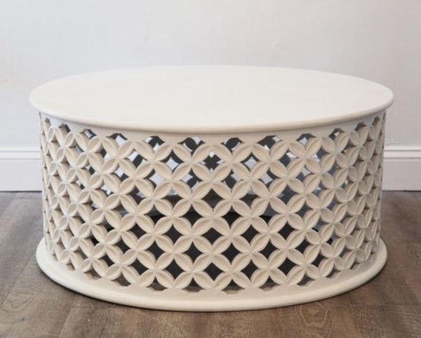 White Lattice Coffee Table