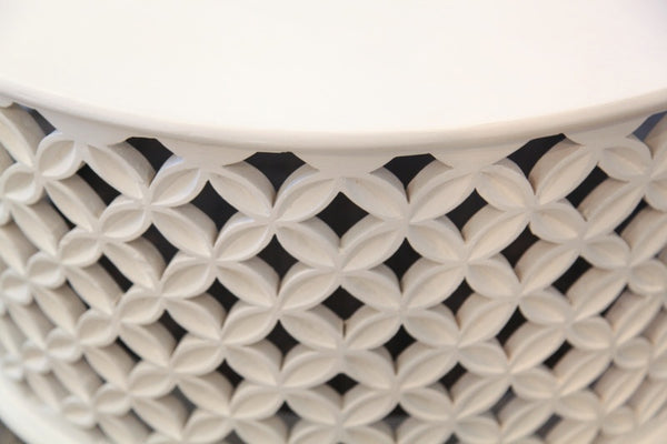 White Lattice Coffee Table