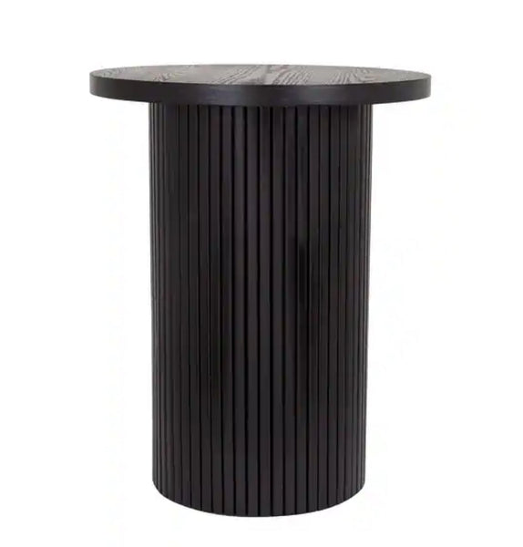 Black Fluted Side Table