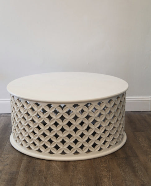 White Lattice Coffee Table